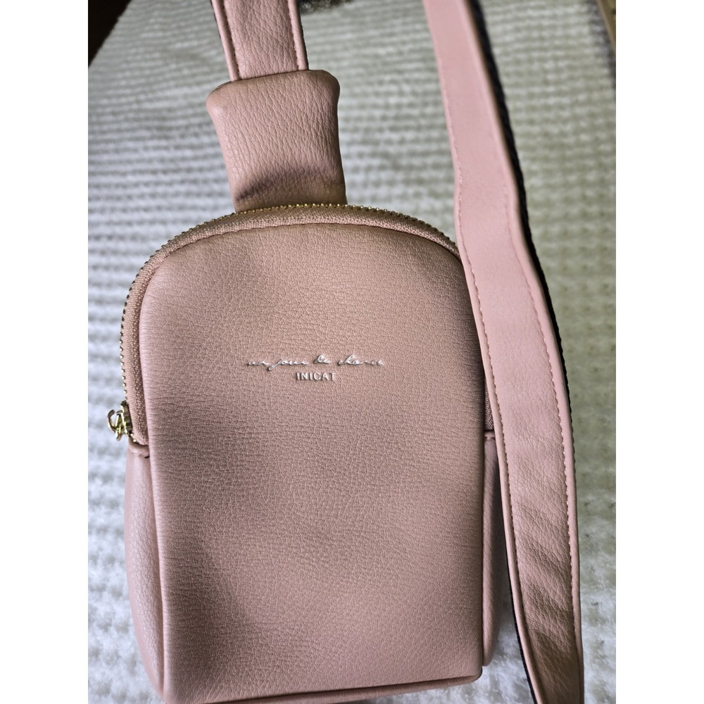 INICAT Crossbody Cell Phone Sling Bag  Synthetic Leather Pink Purse‎ Handbag